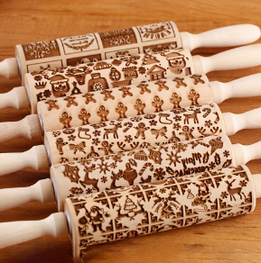 Carved Pattern Rolling Pin