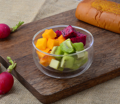 Double Layer Heat-Resistant Glass Bowl Set for Desserts